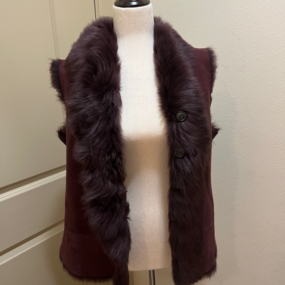 Ugg Renee Toscana Shearling Burgundy Vest